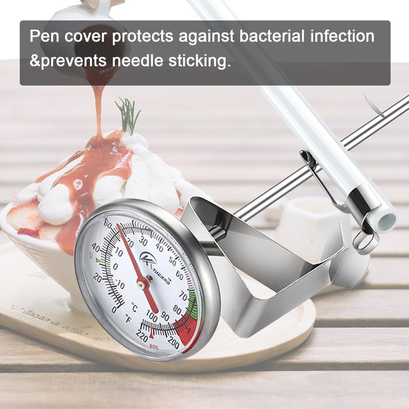 KT THERMO Instand Read 2-Inch Dial Thermometer,Best for The Coffee Drinks,Chocolate Milk Foam - Image 3